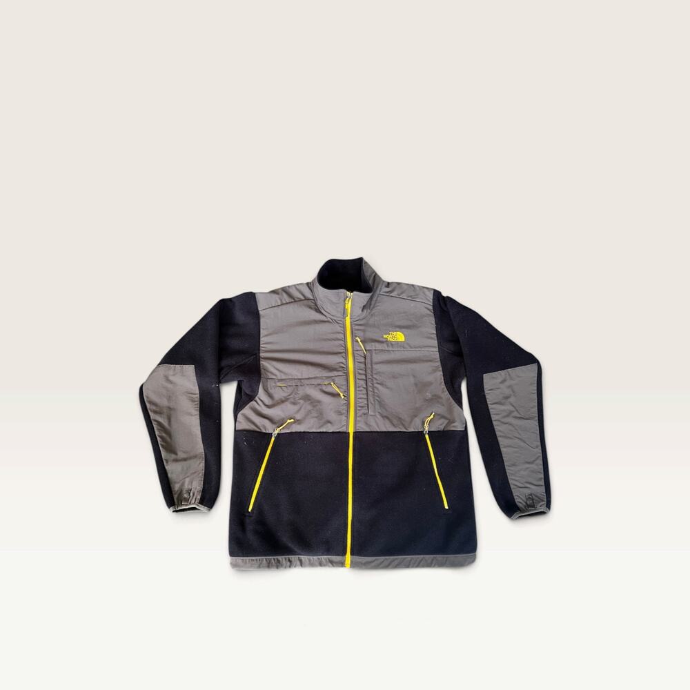 The North Face Denali Fleece Jacket Men's Large – Black & Olive/Slate Grey